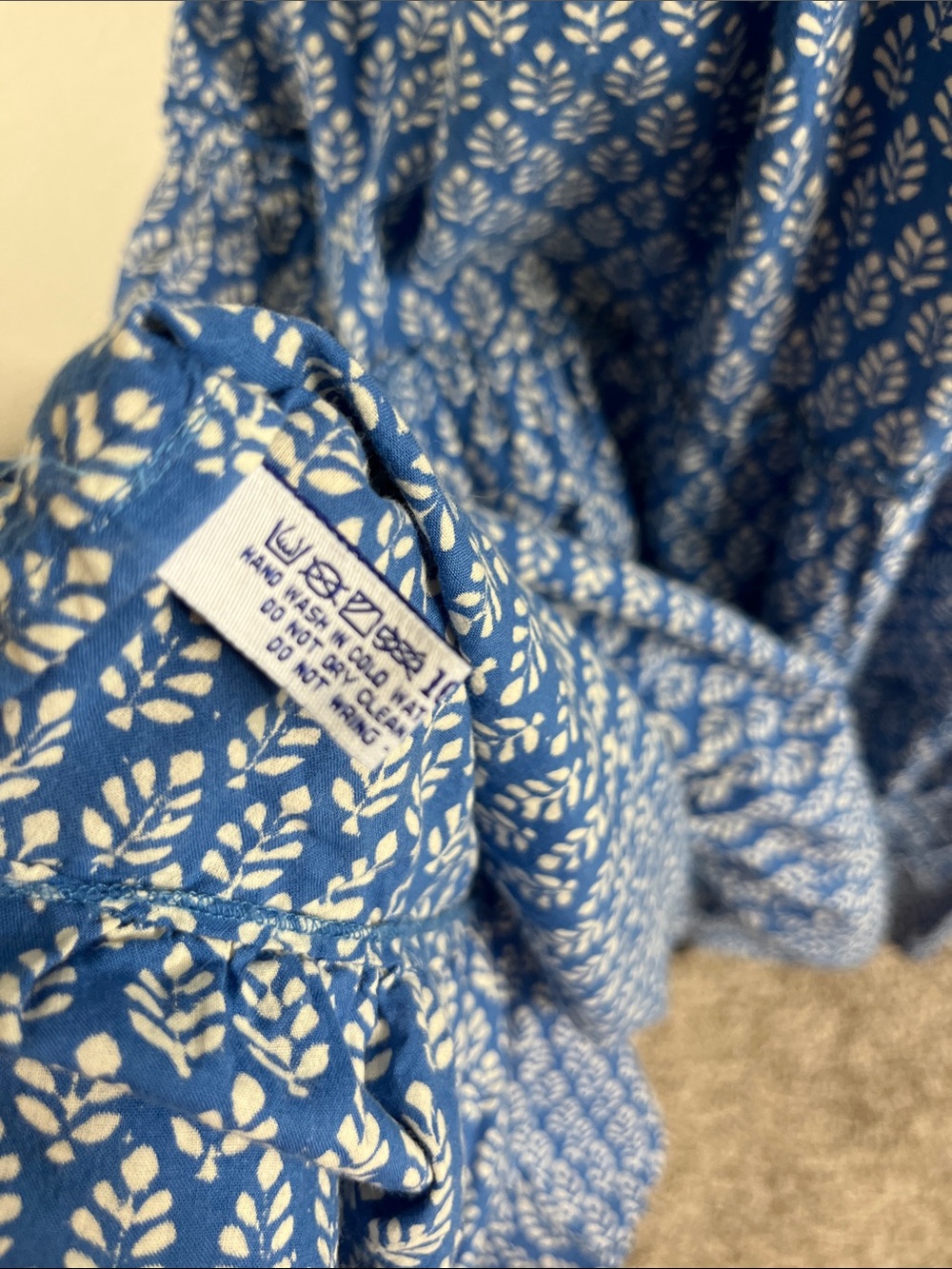Pink City Prints Buta Rah Rah Smocked Tiered Stamped Floral Print Midi Dress - Picture 6 of 9